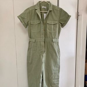 Denim Jumpsuit in Green